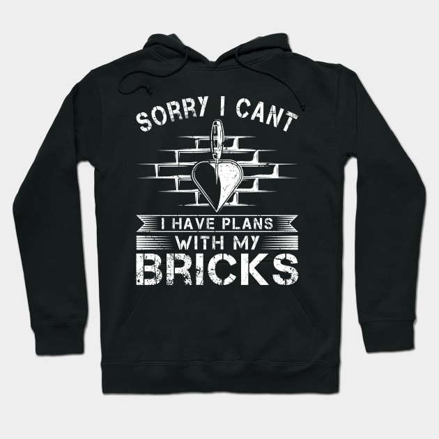 Bricks Mason Gift Bricklayer Hoodie by Humbas Fun Shirts